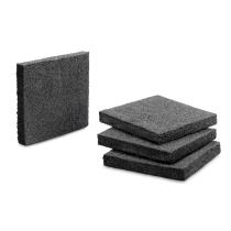 INOFIX 31043 - 4 ALMOHADILLAS ANTIVIBRACION NEGRO 75X75X10MM