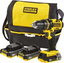 STANLEY FMC600D3SQW - TALADRO ATORNILLADOR 18V CON 3 BATERIAS 2AH + CARGADOR