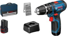 BOSCH 06019B690K - TALADRO CON PERCUSION GSB 12V-15 + 2 BAT.2AH + 25 ACCESORIOS