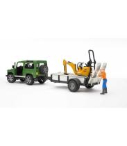 KRAMP AGRI U02593 - TODOTERRENO LAND ROVER DEFENDER Y MINIEXCAVADORA JCB