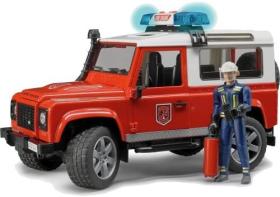 KRAMP AGRI U02596 - LAND ROVER DEFENDER STATION WAGON BOMBEROS CON MUÑECO BRUDER