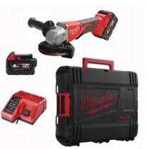 MILWAUKEE 4933492646 - AMOLADORA ANGULAR SIN ESCOBILLAS M18Ö,DIAM.DEL DISCO 125MM,1